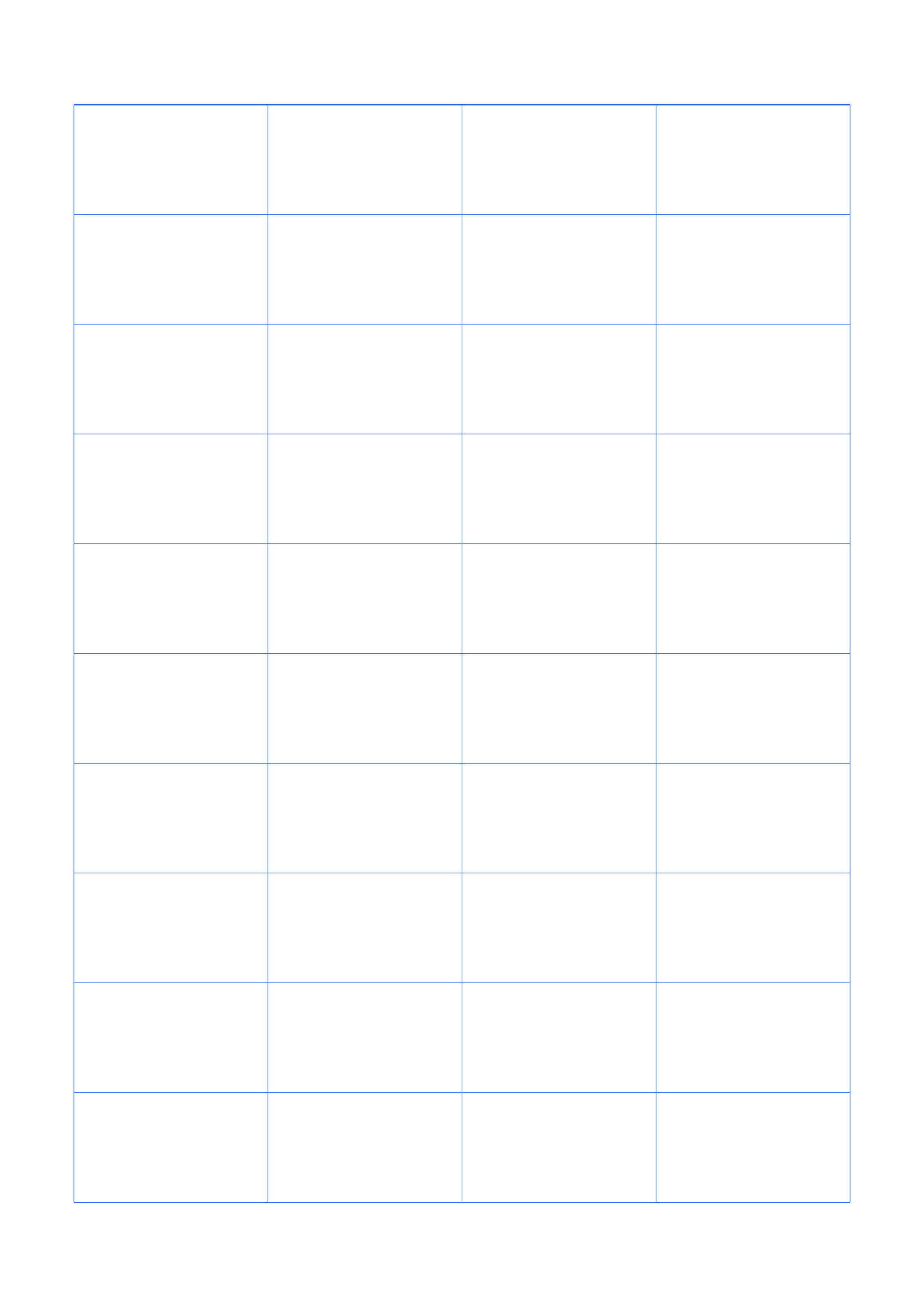 A4 5mm Printable Blank Table preview