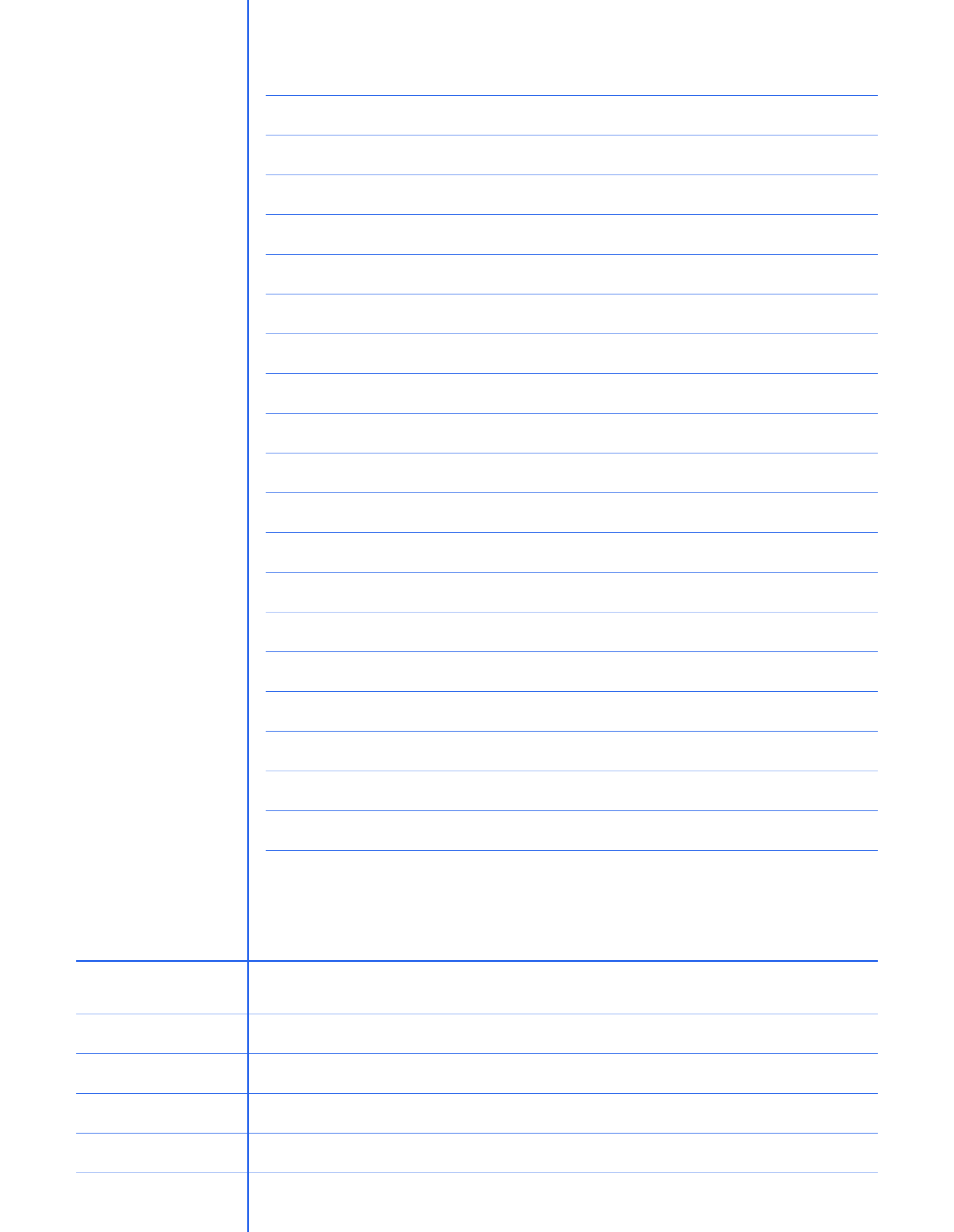 Letter 1/4 Inch Printable Cornell Notes Paper preview