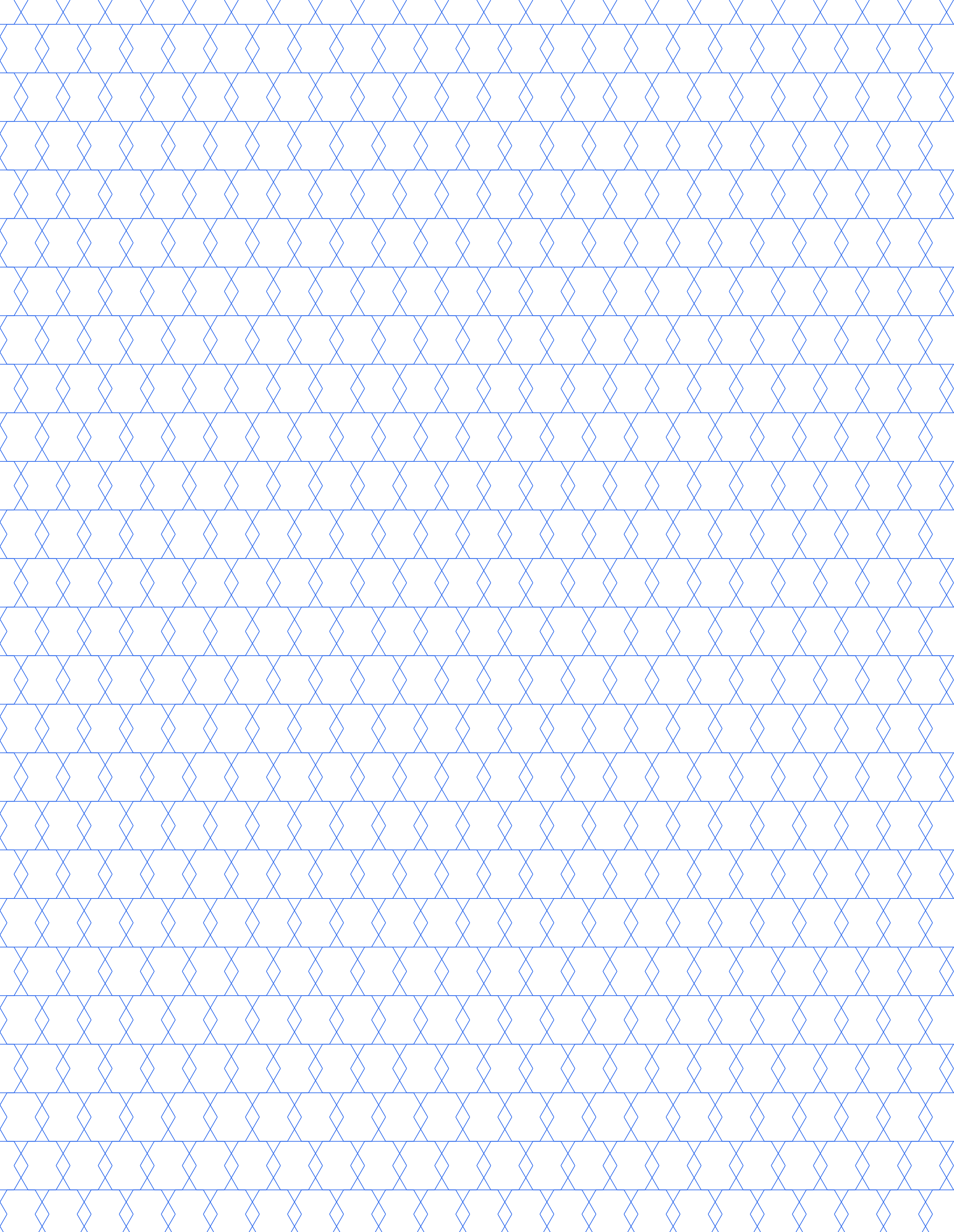 Letter 1/4 Inch Printable Hexagonal Grid Paper preview