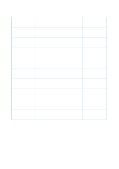 Blank Table preview